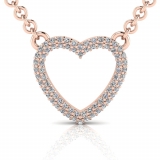 Pave Set Heart Pendant