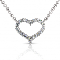 Claw Set Heart Pendant