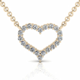 Claw Set Heart Pendant