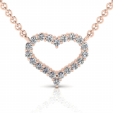 Claw Set Heart Pendant