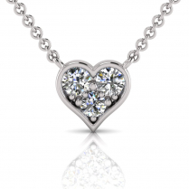 Three Stone Heart Pendant