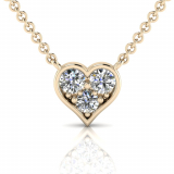 Three Stone Heart Pendant