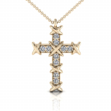 Pave Set 'X' Cross Pendant
