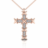 Pave Set 'X' Cross Pendant
