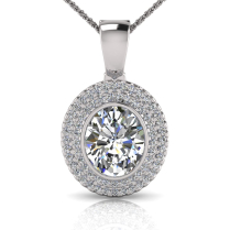 Oval Bezel Set And Double Halo Scallop Set Enhancer