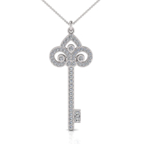 Pave Fleur De Lis Pendant