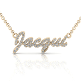 Order Jacqui or Request Custom Diamond Name Pendant