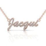 Order Jacqui or Request Custom Diamond Name Pendant