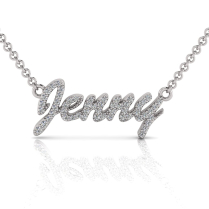 Order Jenny or Request Custom Diamond Name Pendant