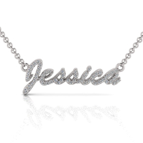 Order Jessica or Request Custom Diamond Name Pendant