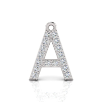 Claw Set Letter Pendant = Initial A