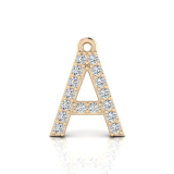 Claw Set Letter Pendant = Initial A