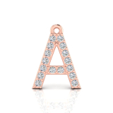 Claw Set Letter Pendant = Initial A