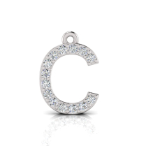 Claw Set Letter Pendant&nbsp;= Initial C