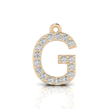 Claw Set Letter Pendant = Initial G