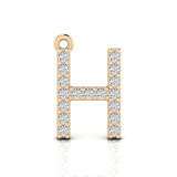 Claw Set Letter Pendant&nbsp;= Initial H