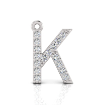 Claw Set Letter Pendant&nbsp;= Initial K