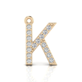 Claw Set Letter Pendant&nbsp;= Initial K