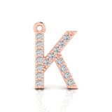 Claw Set Letter Pendant&nbsp;= Initial K