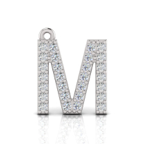 Claw Set Letter Pendant&nbsp;= Initial M