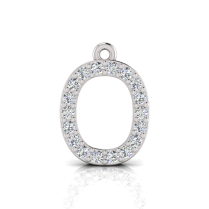 Claw Set Letter Pendant&nbsp;= Initial O