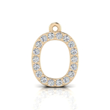 Claw Set Letter Pendant&nbsp;= Initial O