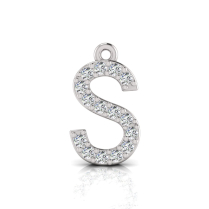 Claw Set Letter Pendant&nbsp;= Initial S