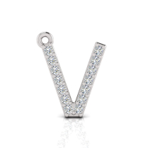 Claw Set Letter Pendant&nbsp;= Initial V