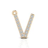 Claw Set Letter Pendant&nbsp;= Initial V