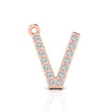 Claw Set Letter Pendant&nbsp;= Initial V