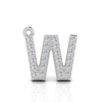 Claw Set Letter Pendant&nbsp;= Initial W