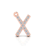 Claw Set Letter Pendant&nbsp;= Initial X