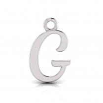 Script Letter Pendant = Initial G