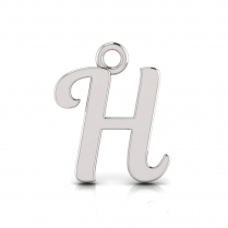 Script Letter Pendant = Initial H