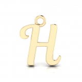 Script Letter Pendant = Initial H