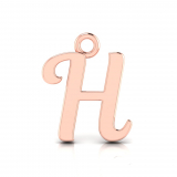 Script Letter Pendant = Initial H