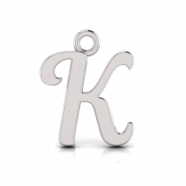 Script Letter Pendant = Initial K