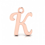Script Letter Pendant = Initial K