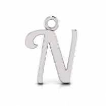 Script Letter Pendant = Initial N