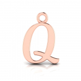 Script Letter Pendant = Initial Q