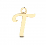 Script Letter Pendant = Initial T