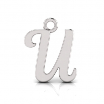 Script Letter Pendant = Initial U