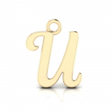 Script Letter Pendant = Initial U