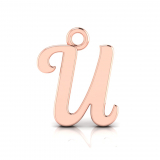 Script Letter Pendant = Initial U