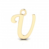 Script Letter Pendant = Initial V