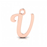 Script Letter Pendant = Initial V
