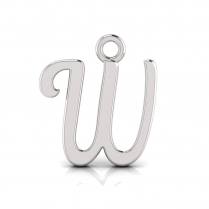 Script Letter Pendant = Initial W