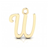 Script Letter Pendant = Initial W