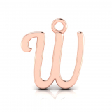 Script Letter Pendant = Initial W