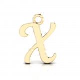 Script Letter Pendant = Initial X